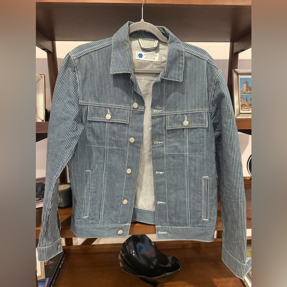 Industry of All Nations Selvedge Railroad Stripe Denim Jacket